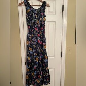 New maxi Anthropologie blue floral boho dress $128
